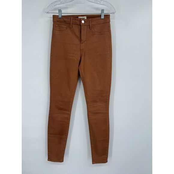 L'AGENCE Java Coated Marguerite High‎ Rise Waist Skinny Jeans Womens sz 27 - Picture 1 of 10